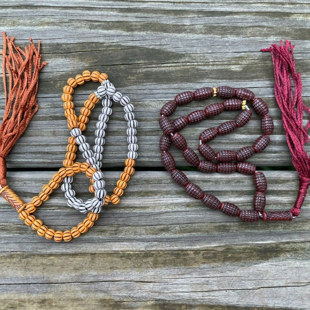Lot of 2 Prayer Beads Religious Beads Muslim Islamic Tasbeeh Set of 2